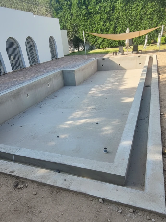 مشروع انشاء مسبح أوفر فلو مودرن - جدة حي الزهراء